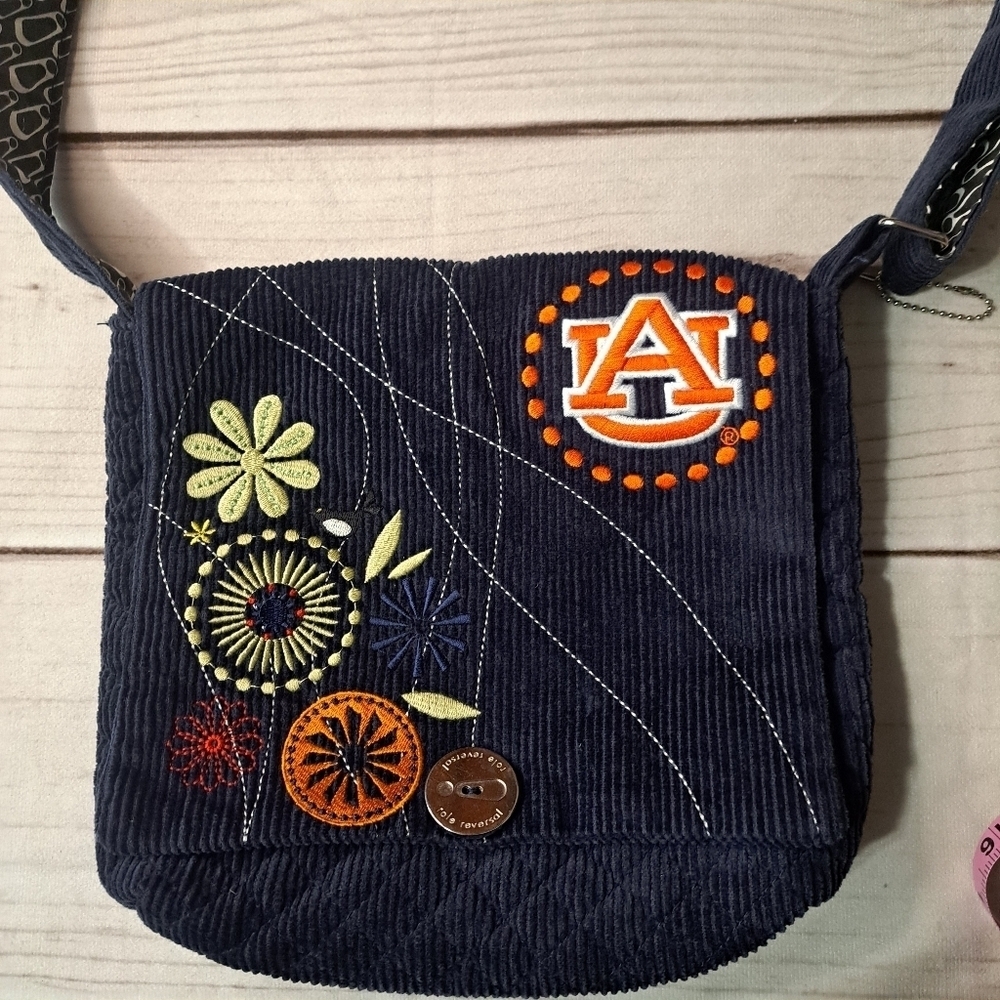 3 FOR 12 SALE Embroidered Alabama Auburn University Navy Adjustable Shoulder Bag - Picture 5 of 11